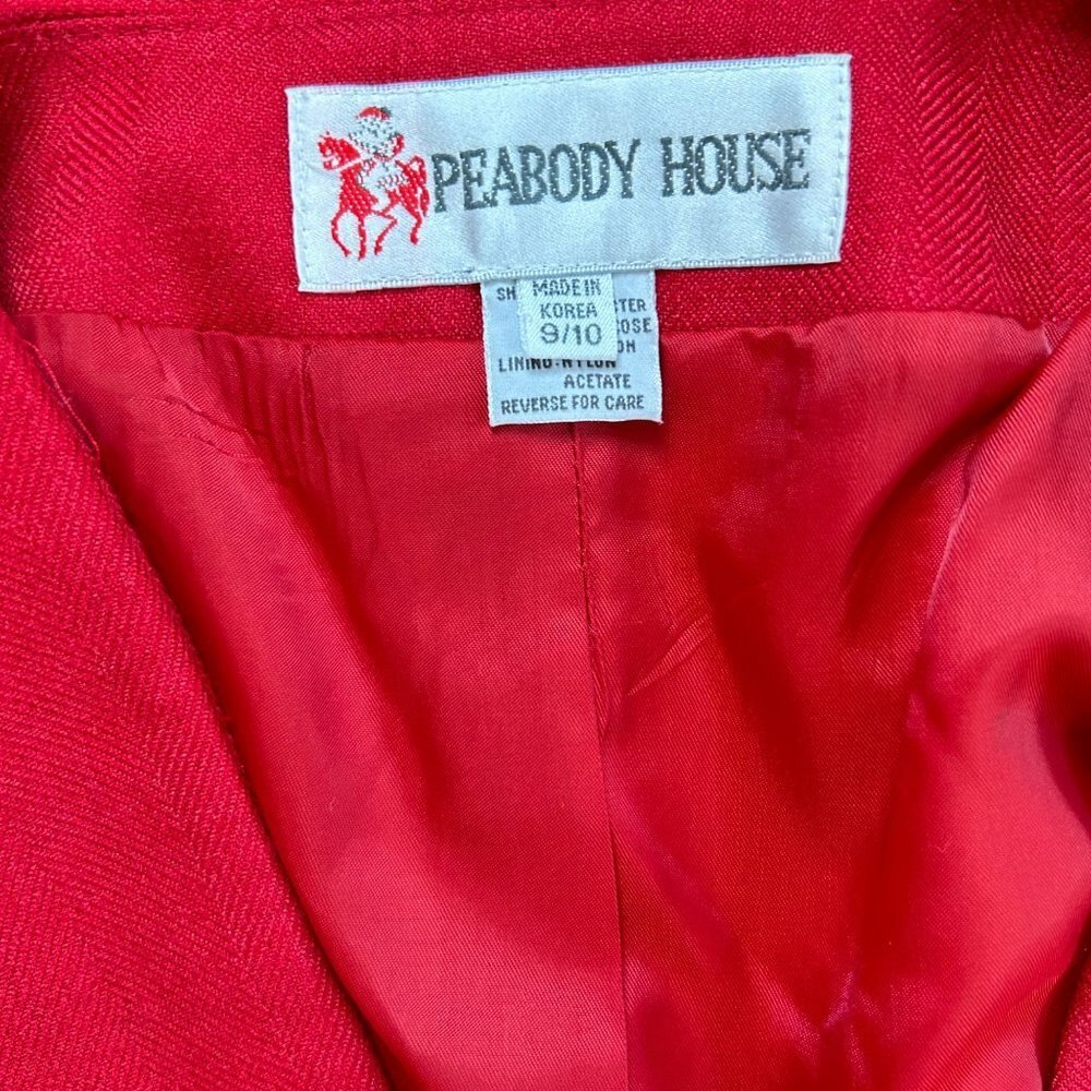 Vintage Peabody House Women Blazer Size Medium Red Professional Work Suit Jacket - Picture 11 of 12